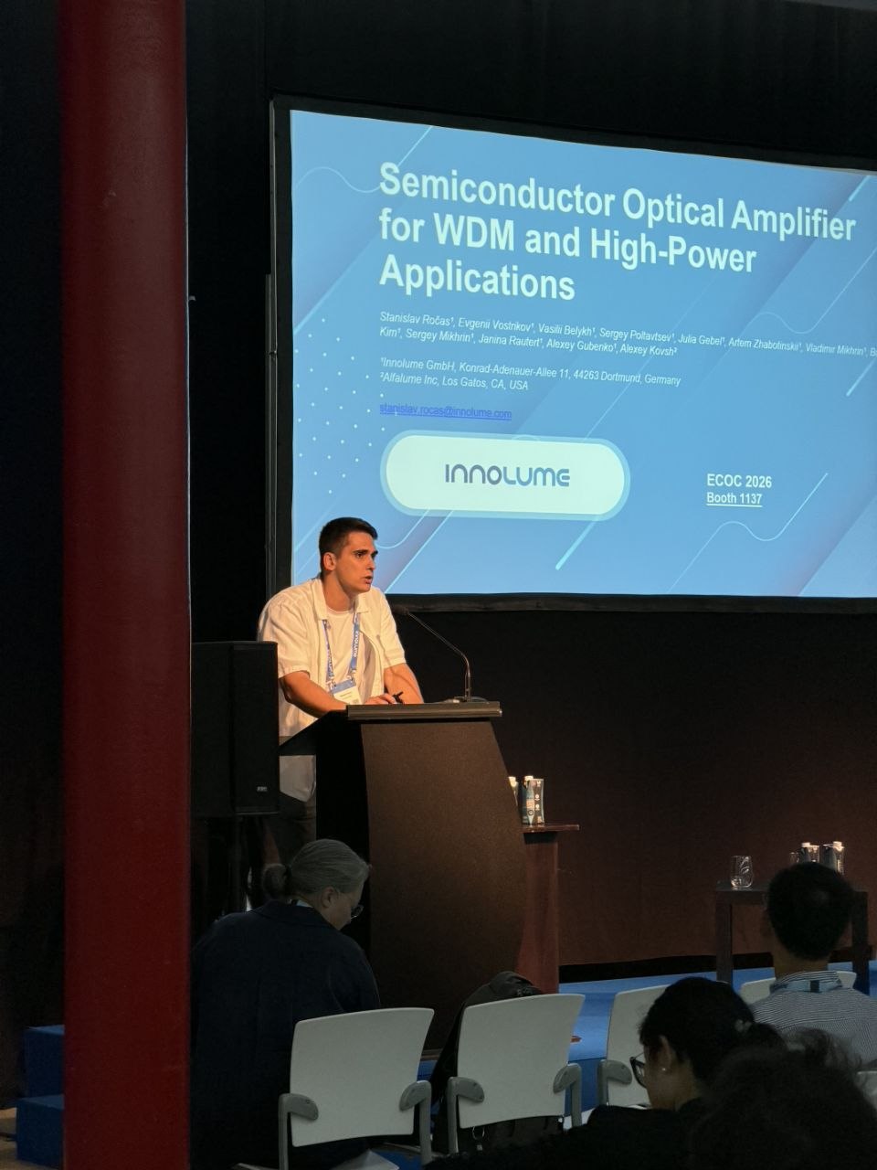 Our colleague Stanislav Ročas presented "Semiconductor Optical Amplifier for WDM and High-Power Applications",